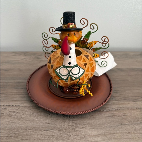 Home Interiors Other - Vintage Home Interiors Thanksgiving Pumpkin Candle Holder Metal Figure